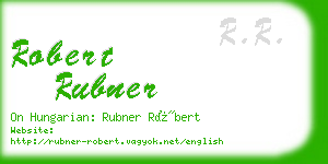 robert rubner business card